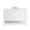 James Martin Vanities Breckenridge 48in Single Vanity, Bright White w/ 3 CM Ethereal Noctis Top 330-V48-BW-3ENC - alternate 1